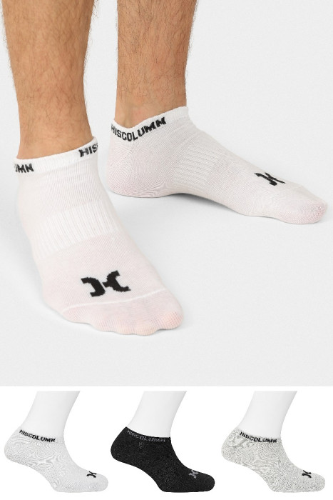 HISCOLUMN DESIGN trainer sports socks 3 pack