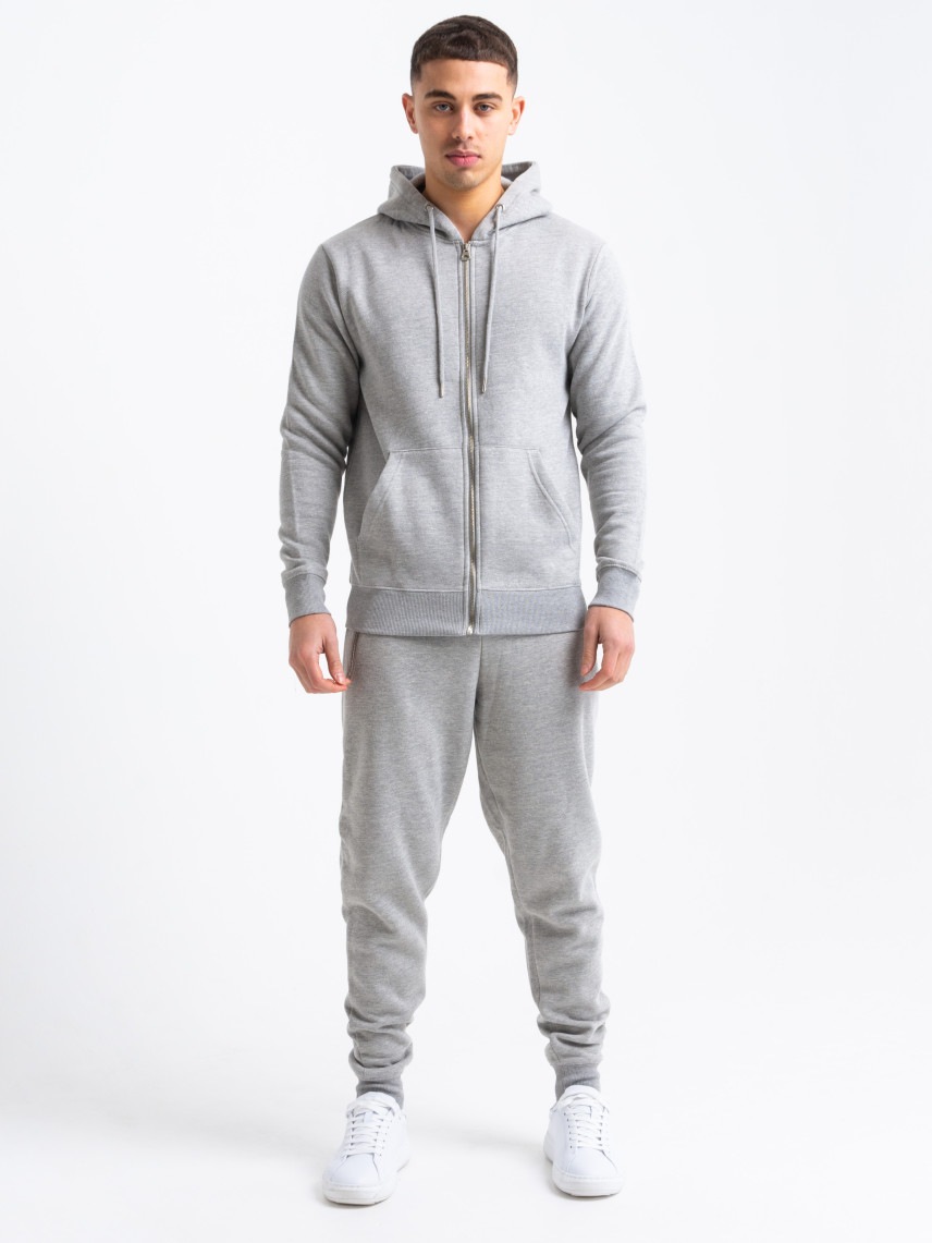 Silver Zip Tracksuit in Grey | Men's Clothing & Fashion | HisColumn
