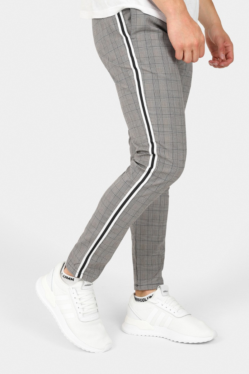 twill stripe detail pant