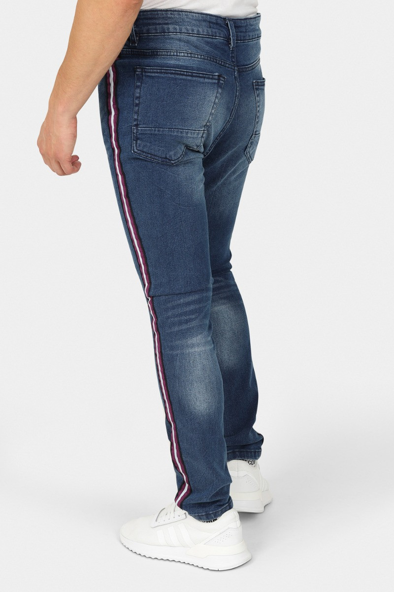 Men's side stripe denim jeans sale