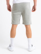 Fleece Shorts with Reflective Zip in Light Grey