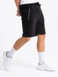 Fleece Shorts with Reflective Zip in Black