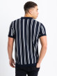 Black Stripe Knitted Polo 