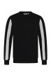 Crewneck with Arm Panel Tracksuit in Black