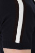 Navy Muscle Fit Knitted Polo With Shoulder Stripes 