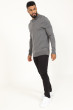 Buttoned Long Sleeve Polo in Grey