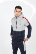 Colour Block Poly Tracksuit in Navy