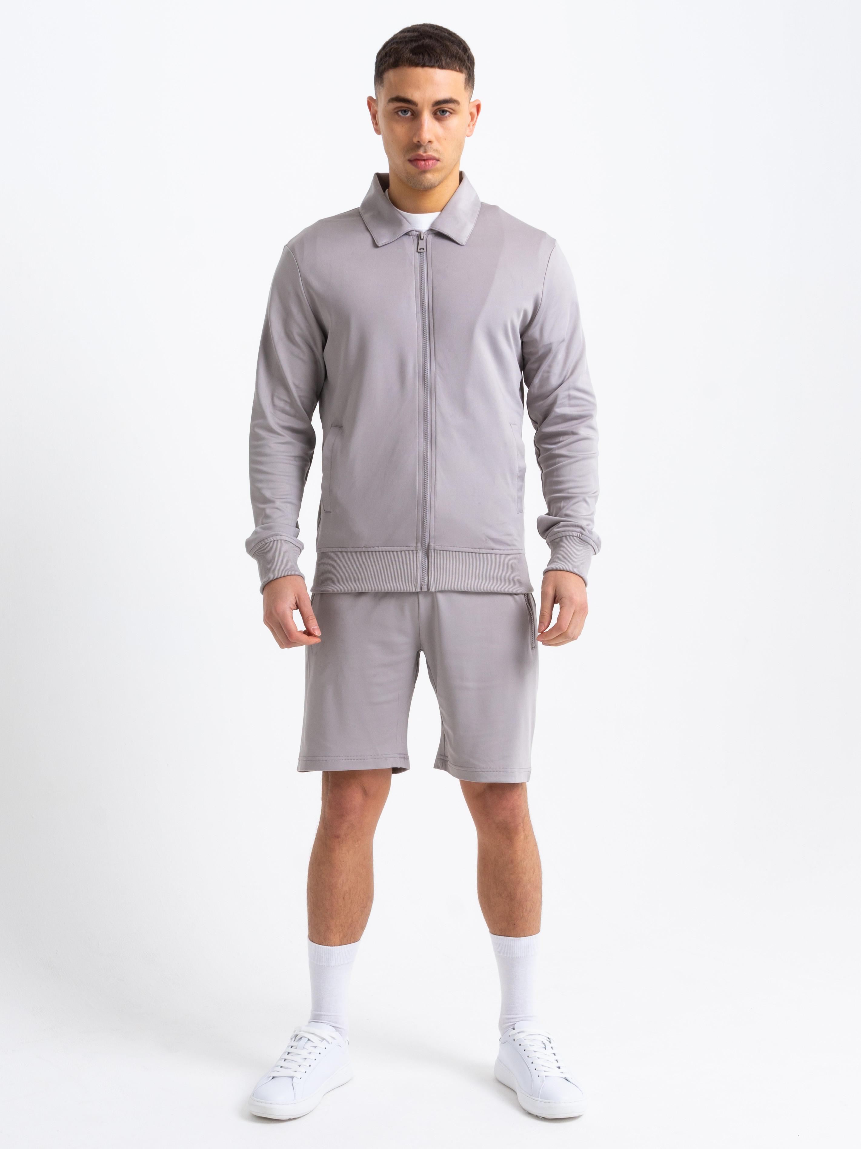Grey tracksuit shorts sale