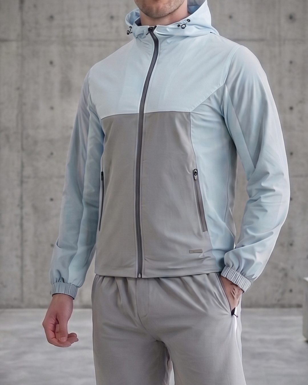 Active Colour Block Jacket in Blue