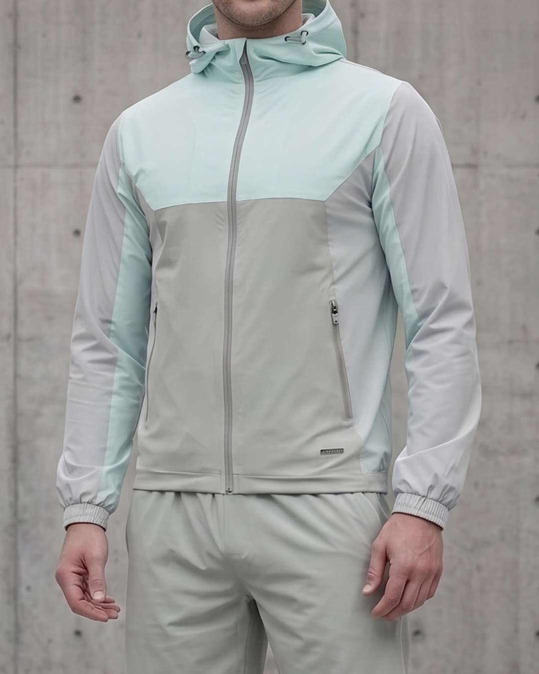 Active Colour Block Jacket in Green