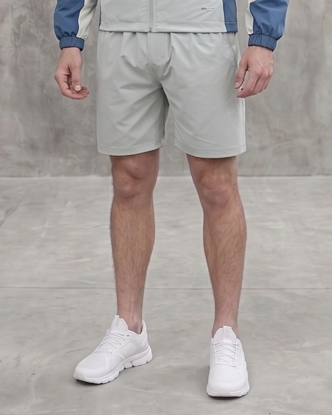 Active Colour Block Short in Beige