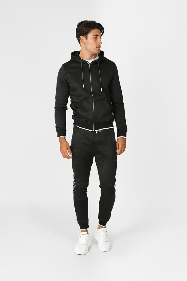 Court Line Tracksuit in Black - Bottom | Men's Clothing & Fashion ...