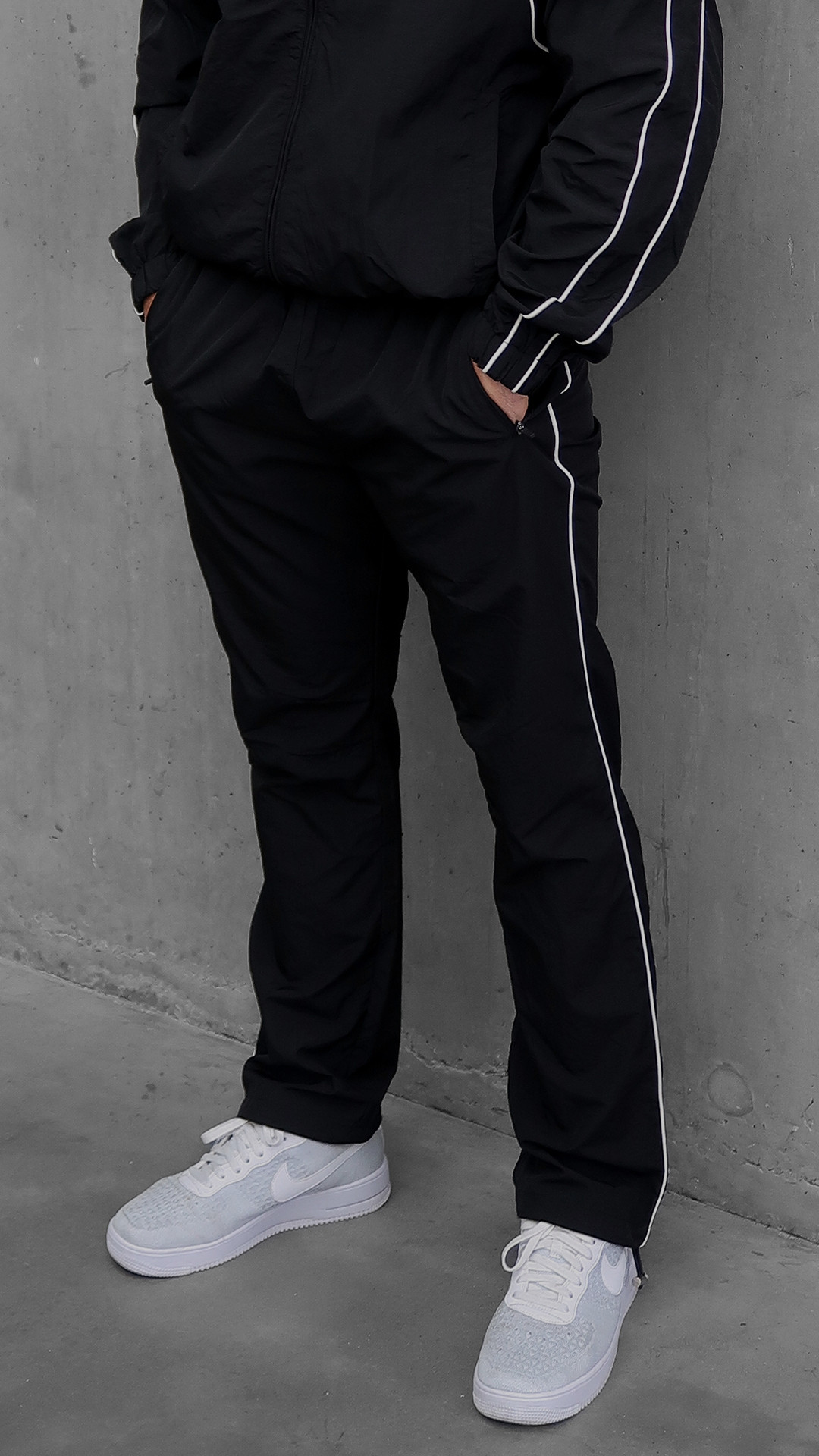 Premium Lined Nylon Bottoms in Black