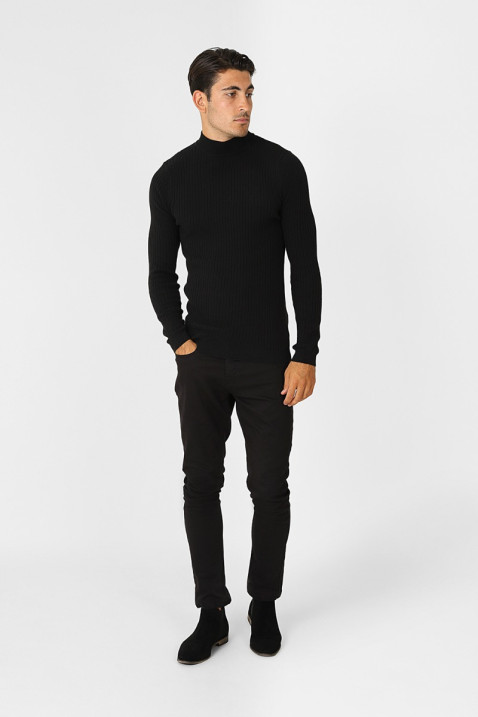 HisColumn Design muscle fit turtle neck jumper in black | Men's ...