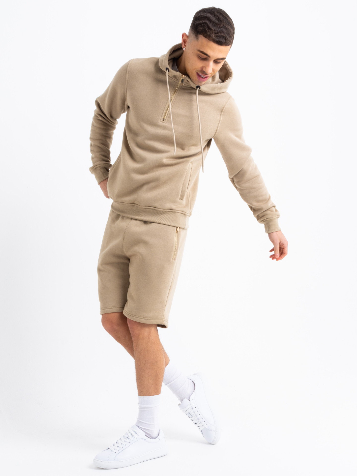 HC Gold Zip Short Beige | Men's Clothing & Fashion | HisColumn
