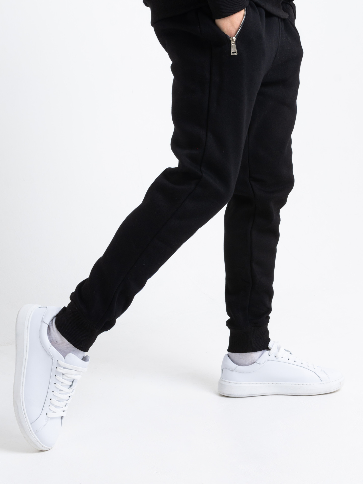 Premium Relaxed Fit Round Neck Tracksuit in Black | Men's Clothing ...