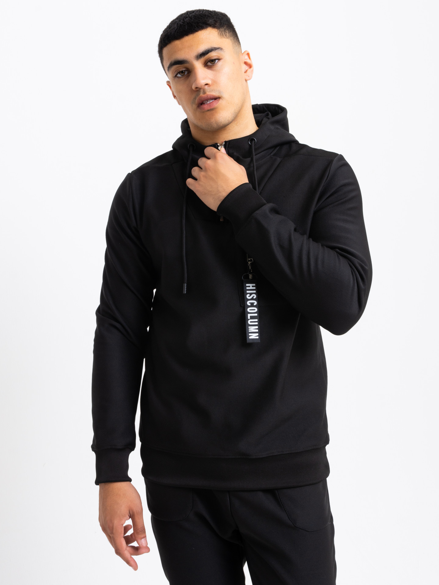 Iconic Premium Velour Lining Tracksuit in Black | Men's Clothing ...