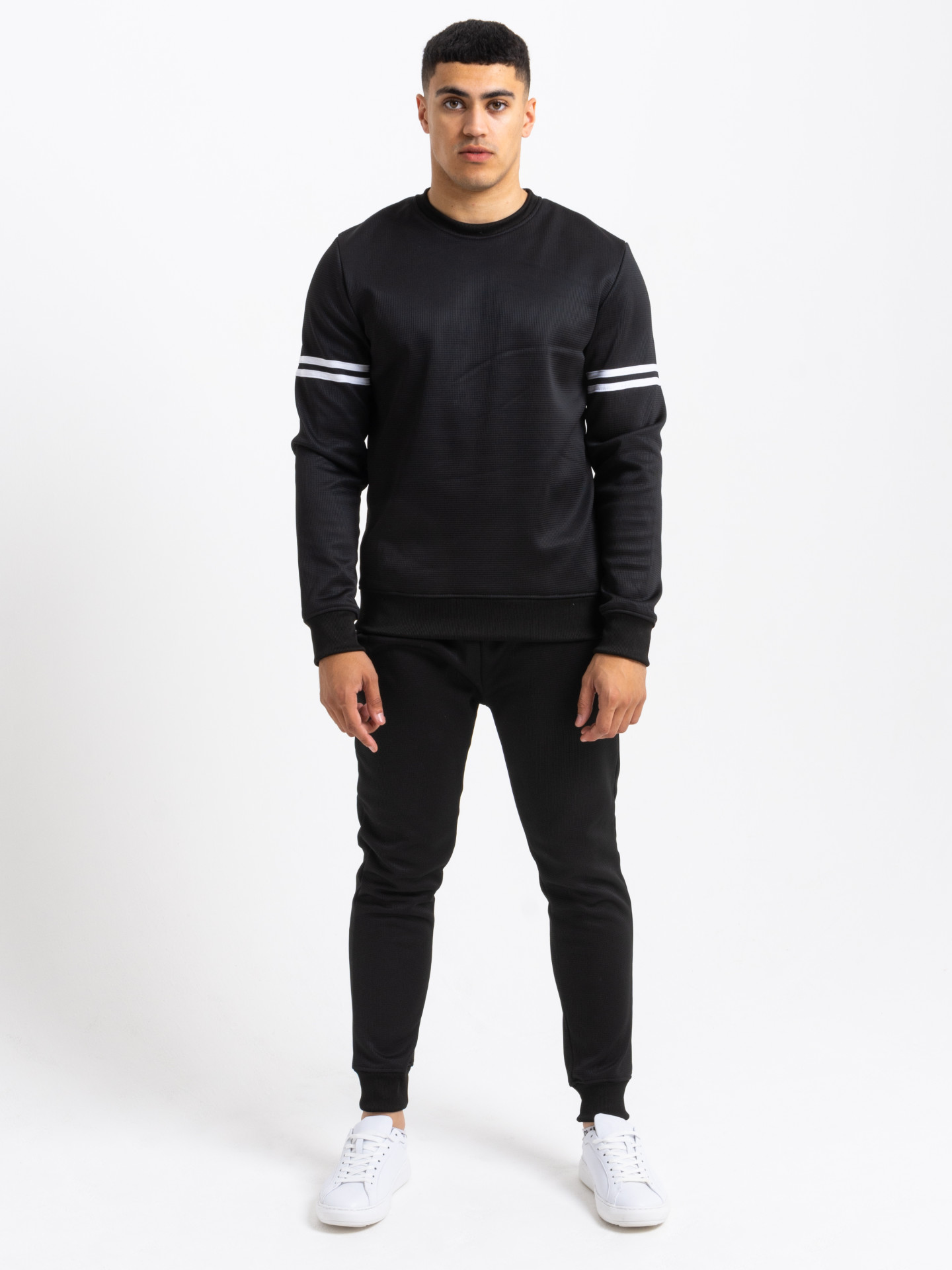 Ecrins Premium Velour Lining Tracksuit in Black | Men's Clothing ...